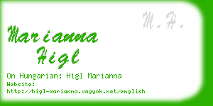 marianna higl business card